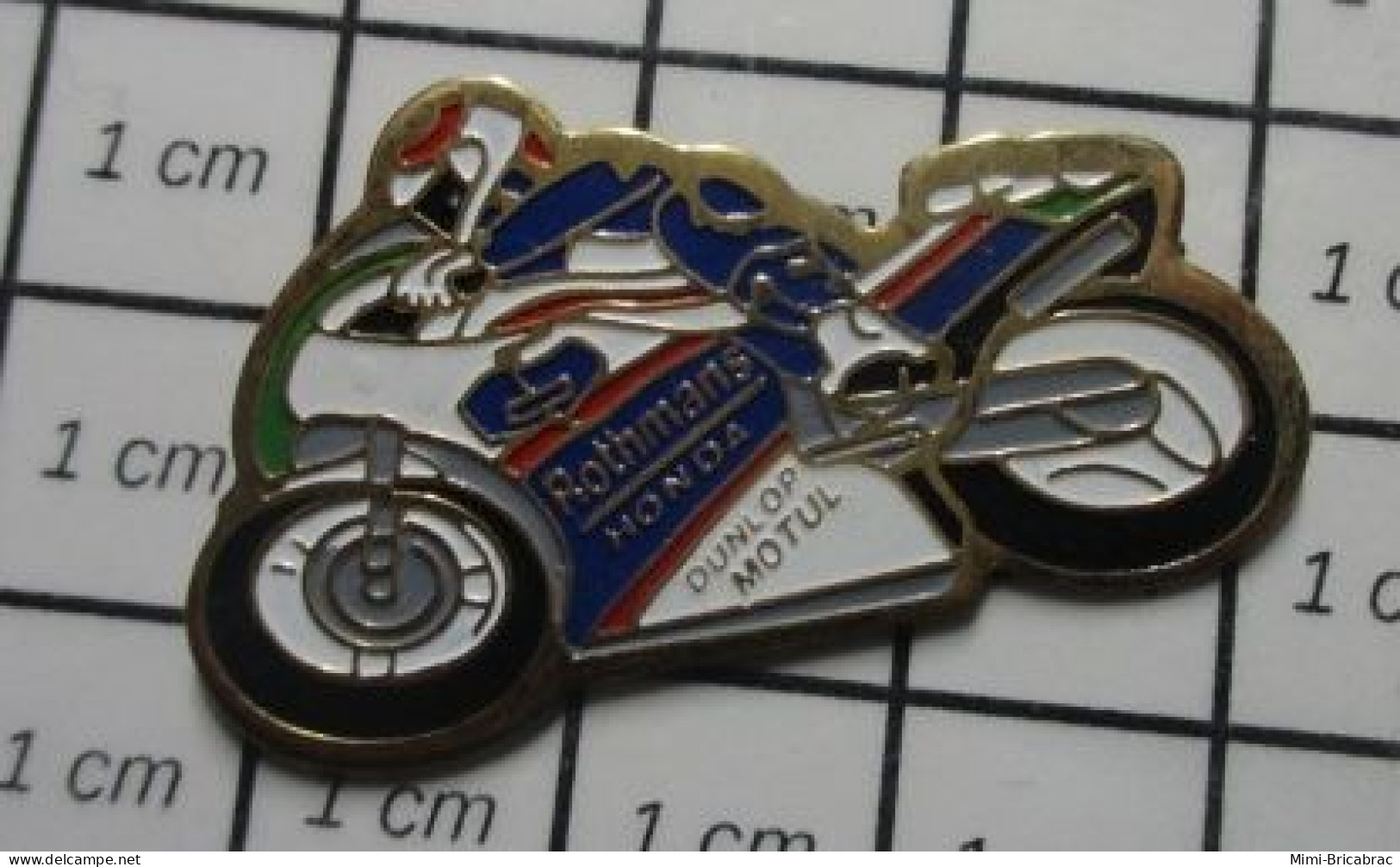 713B Pin's Pins / Beau Et Rare : MOTOS / GROSSE MOTO HONDA MOTUL ROTHMANS COURSE GP - Motos