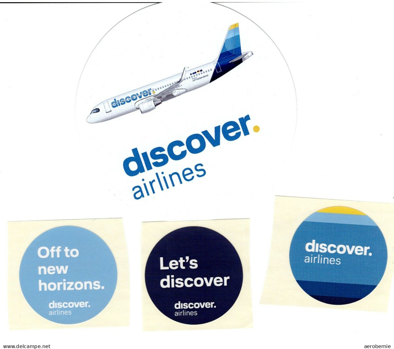 4 Aufkleber DISCOVER AIRLINES - Autocollants