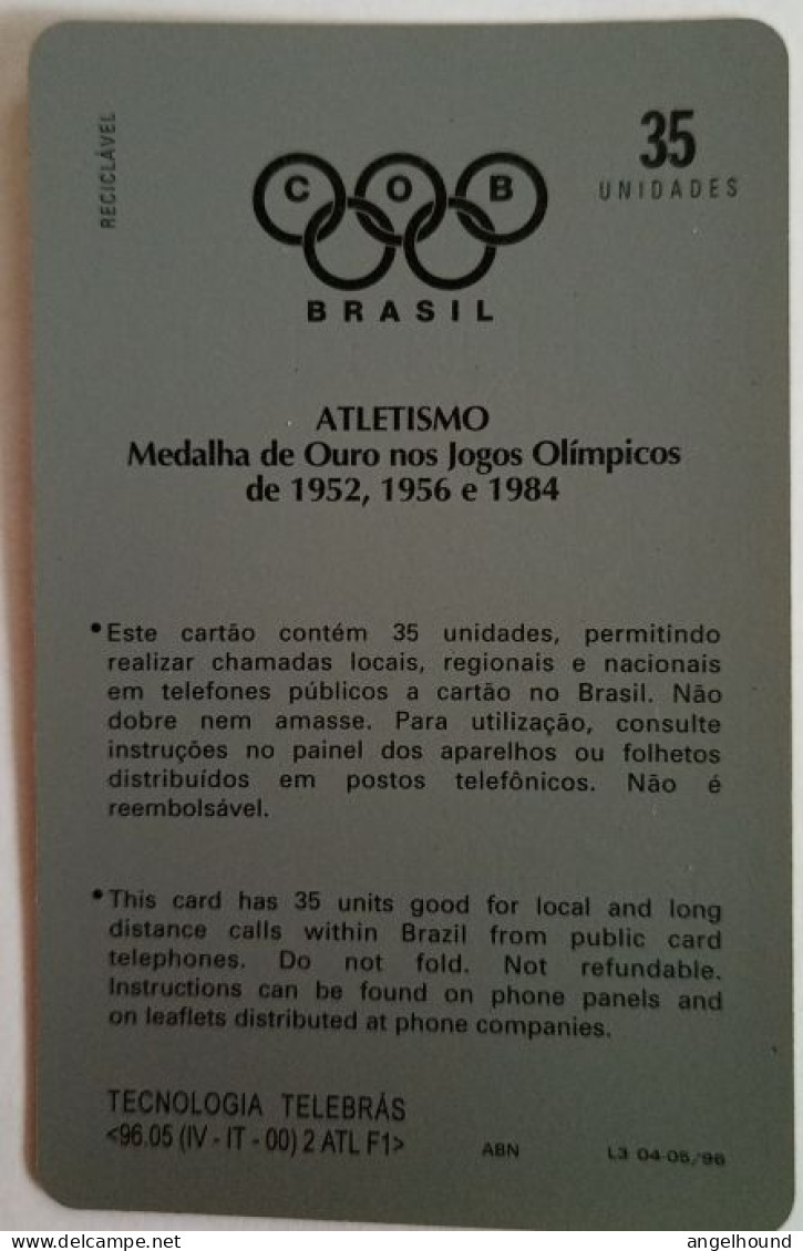 Brazil 35 Units -Atletesmo Medalha De Ouro Nos Jogos Olimpicos - Brasilien