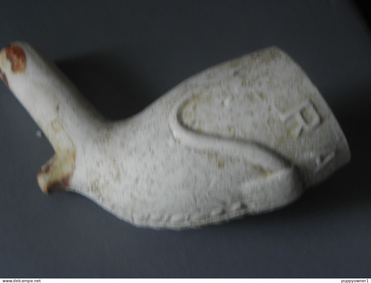 Antique Pipe En Terre Cuite RAOB Buffles - Pipe In Terra E Porcellana