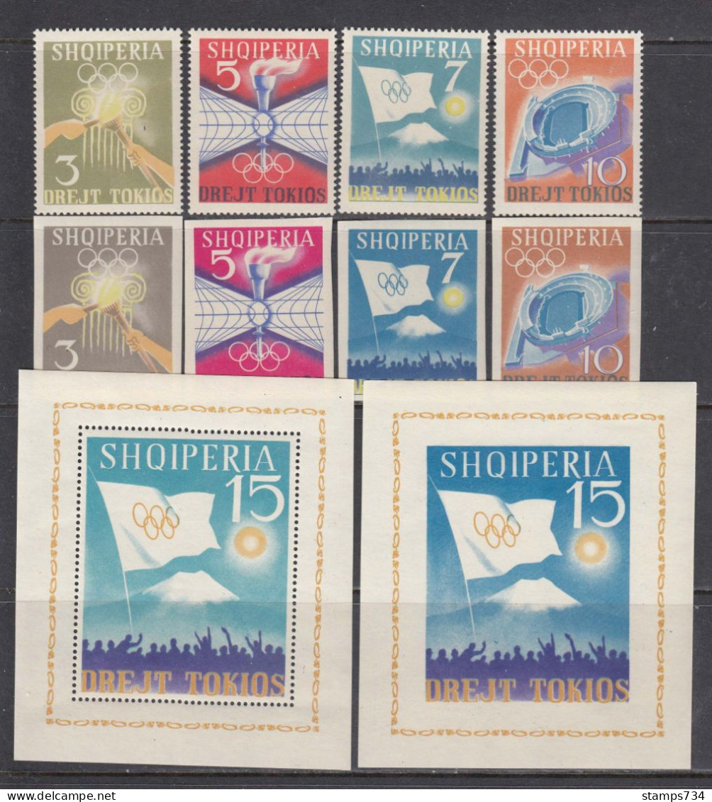 Albania 1964 - Olympic Games, Tokyo (IV), Mi-Nr. 823/26+828/31+ Bl. 22/23, MNH** - Albanien