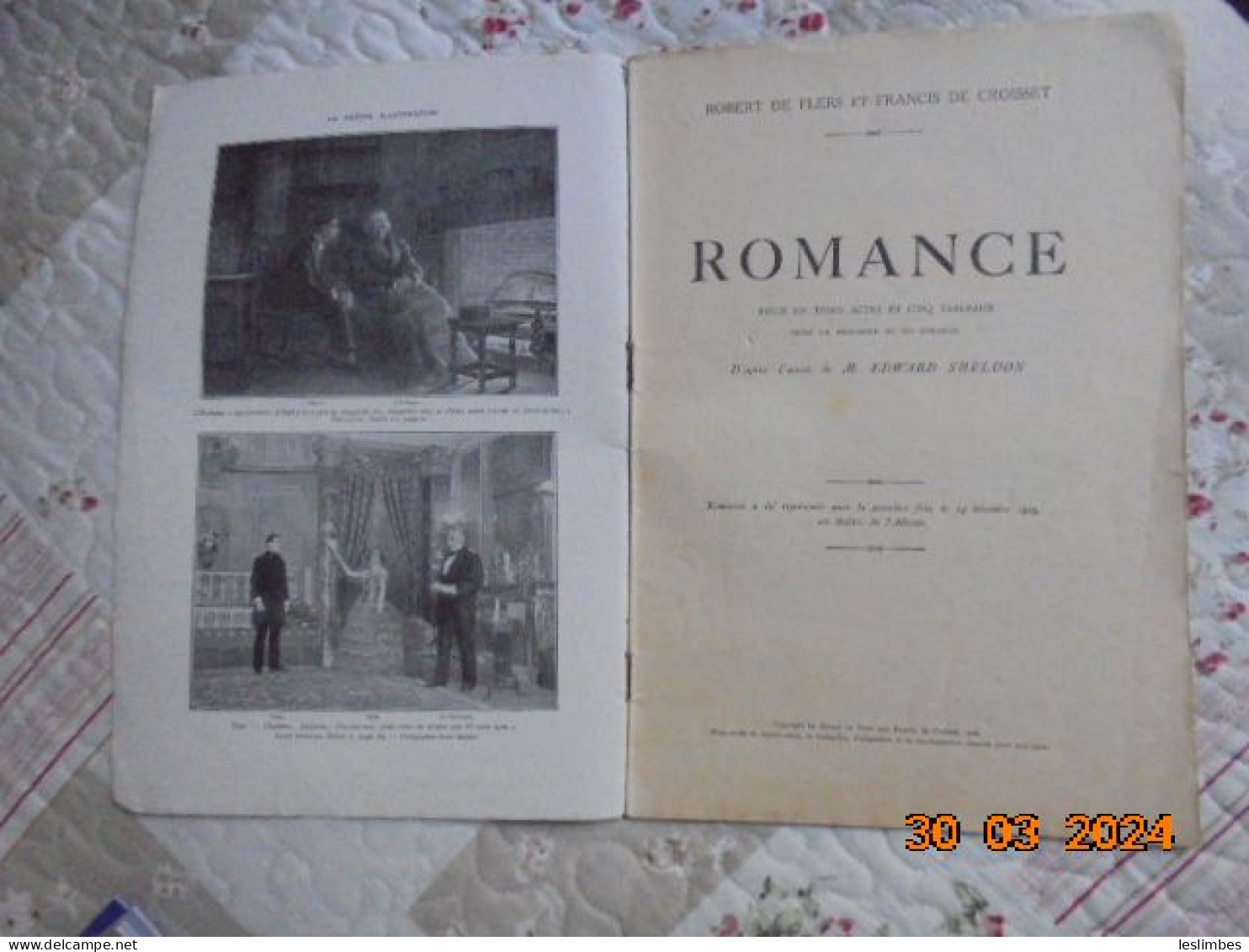 La Petite Illustration Théatre N° 301 : Du 11 Septembre 1926 No.168 / Titre : Romance / Comédie En 3 Actes Et 5 Tableaux - 1900 - 1949