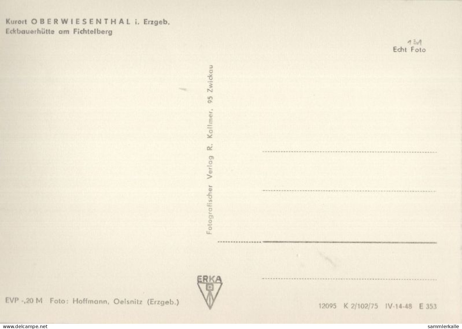 135905 - Oberwiesenthal - Eckbauerhütte Am Fichtelberg - Oberwiesenthal