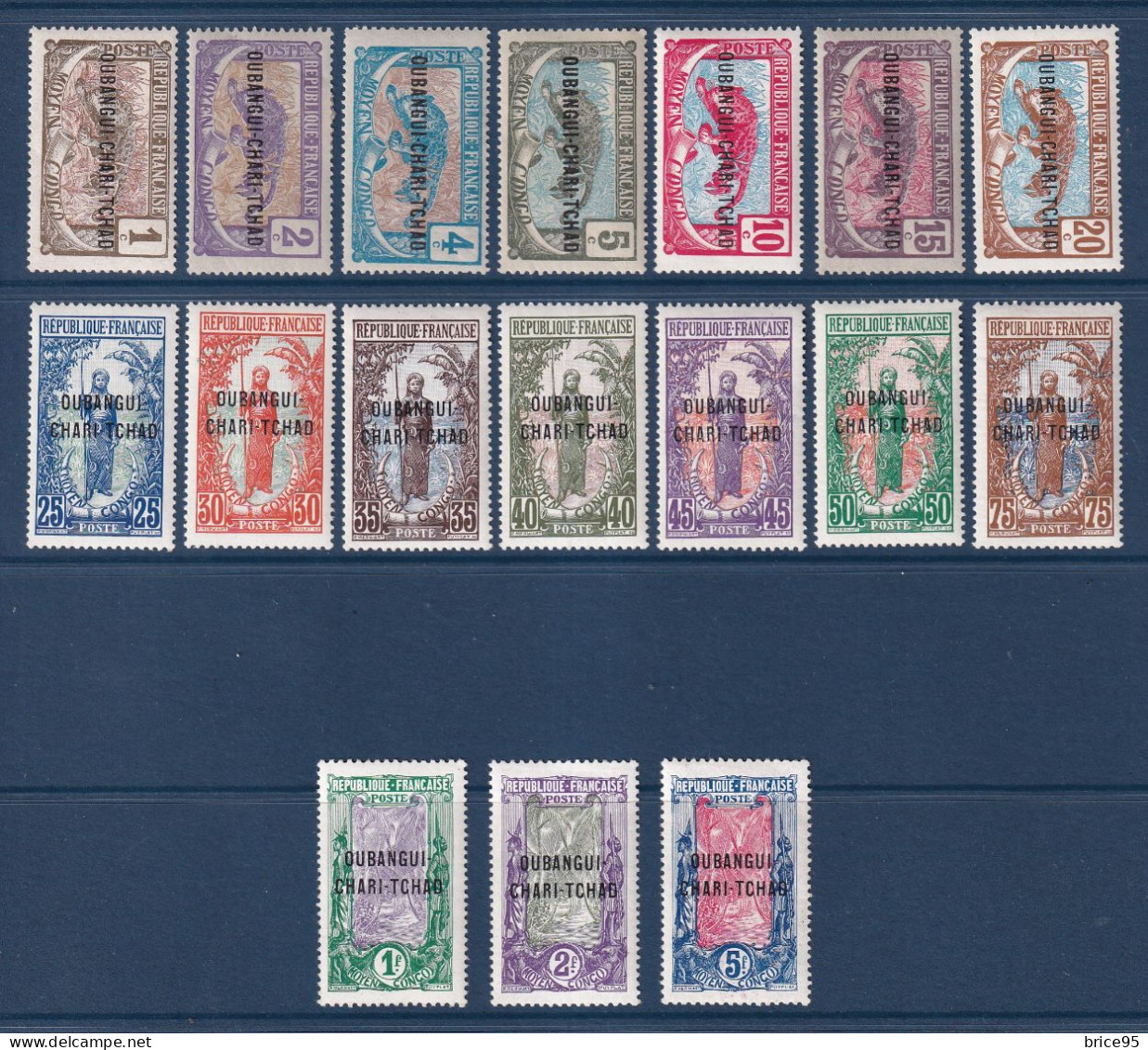 Oubangui - YT N° 1 à 17 * - Neuf Avec Charnière - 1915 à 1918 - Unused Stamps