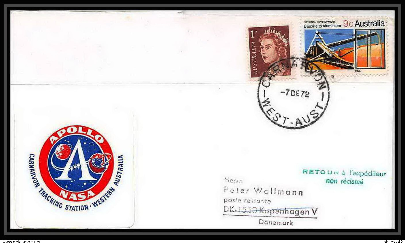 6467/ Espace (space Raumfahrt) Lettre (cover Briefe) 7/12/1972 Apollo 17 Start Australie (australia)  - Ozeanien