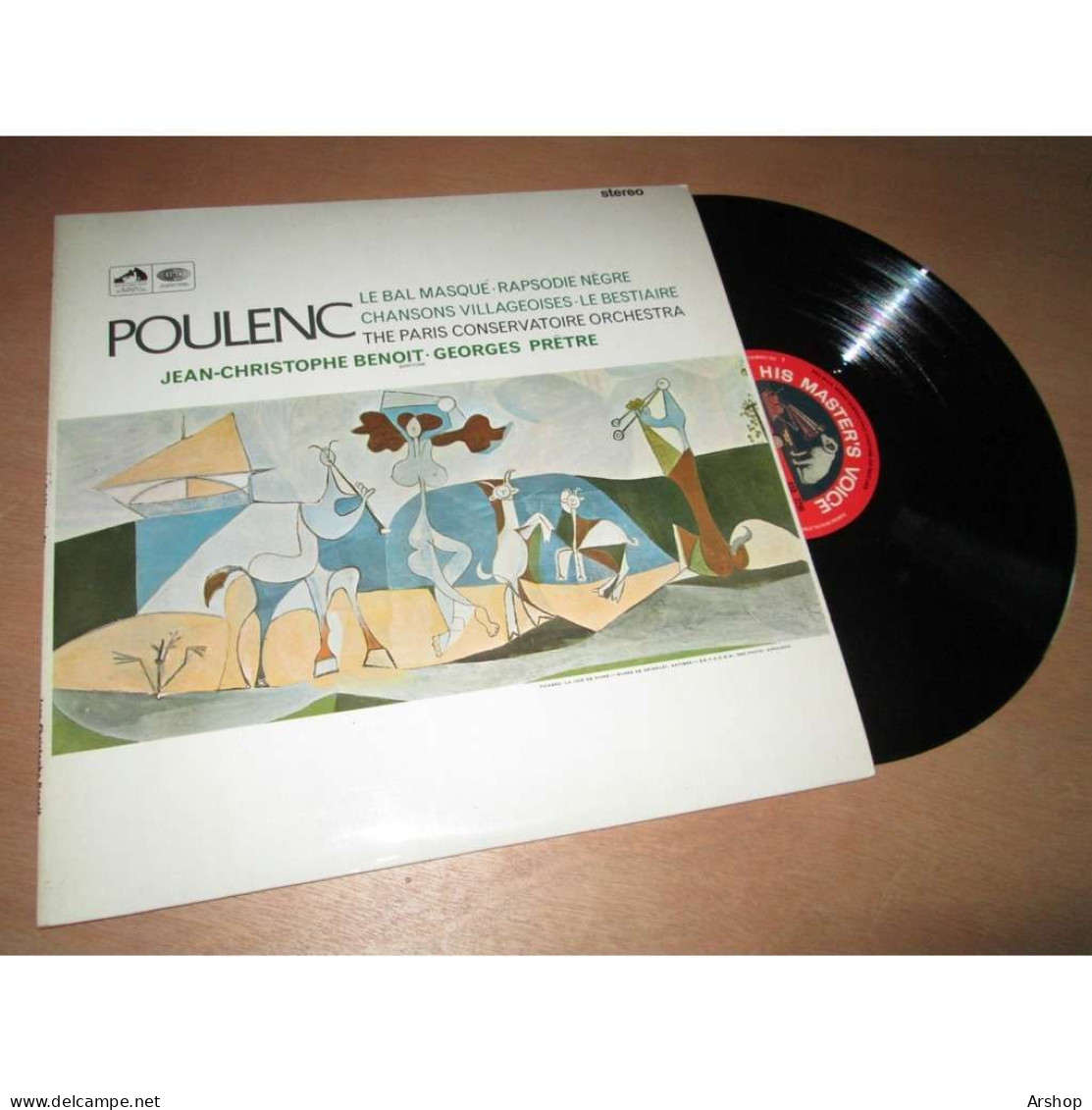GEORGES PRETRE Le Bal Masqué - Rapsodie Negre - Le Bestiaire & POULENC - His Master Voice ASD 2296 UK Lp 1966 - Classical
