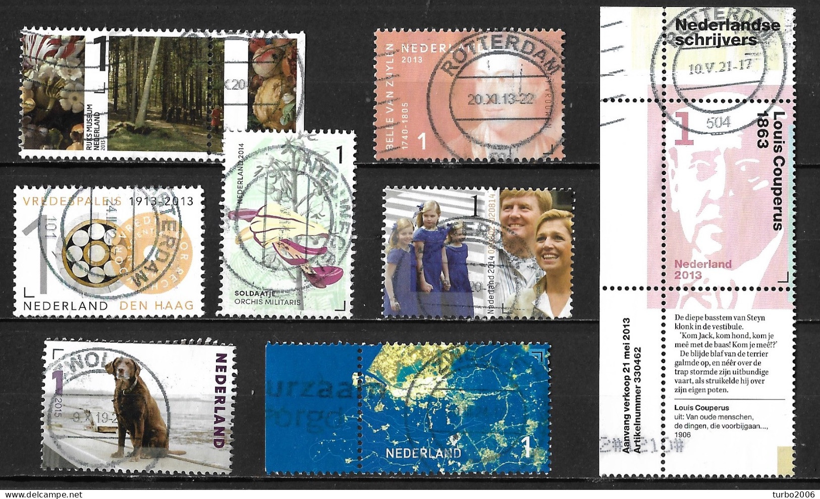 2013-2015 8 Verschillende Waarden Uit De Velletjes NVPH Tussen 3041-3347 - Used Stamps
