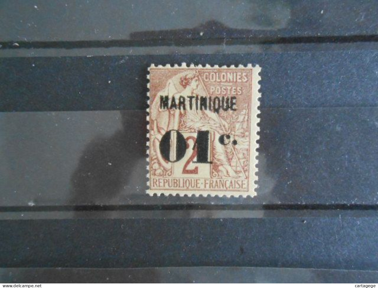 MARTINIQUE YT 7 - 01c. S. 2c.* - Unused Stamps