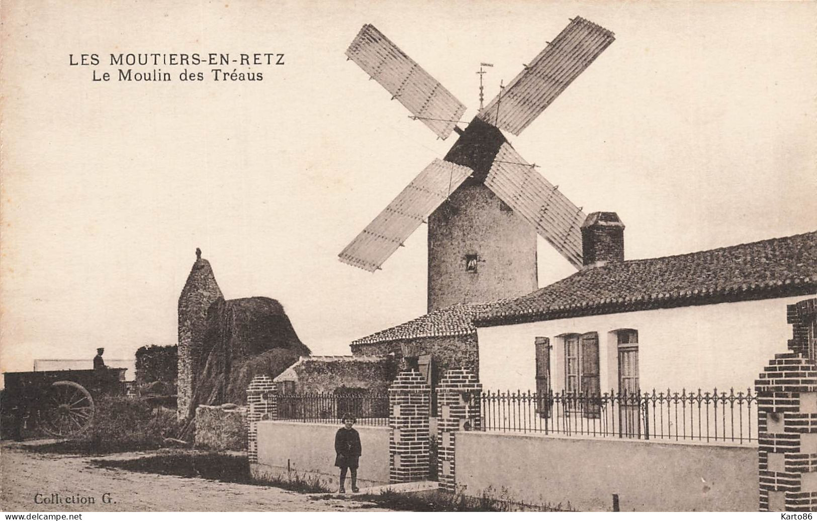 Les Moutiers En Retz * Le Moulin à Vent Des Tréaus * Molen * Villageois - Les Moutiers-en-Retz