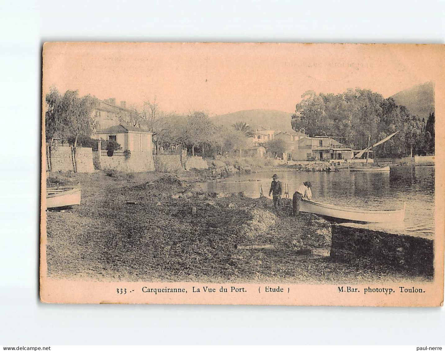 CARQUEIRANNE : La Vue Du Port - état - Carqueiranne