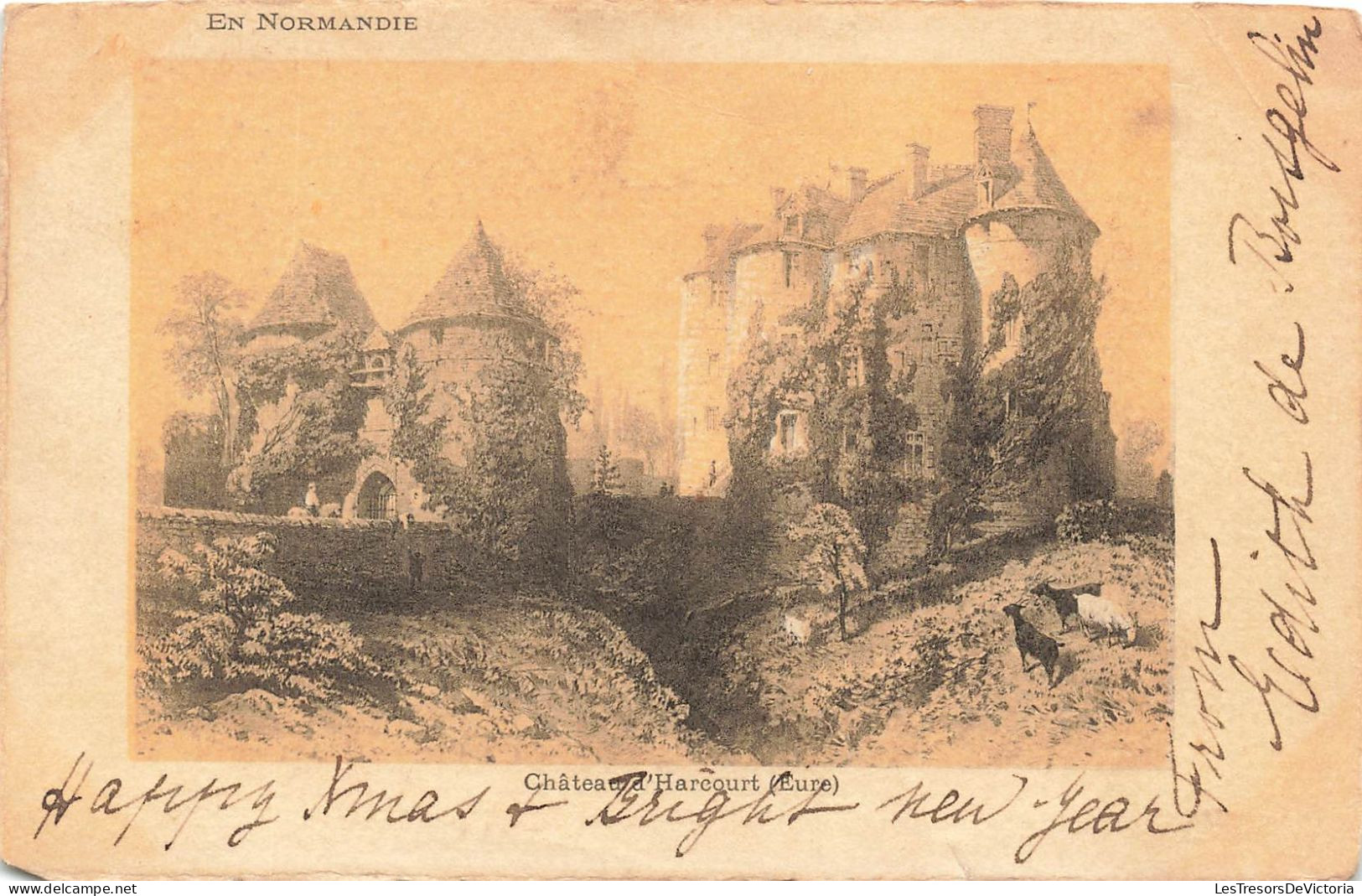 FRANCE - En Normandie - Vue Sur Le Château D'Harcourt (Eure) - Générale - Face à L'entrée - Carte Postale Ancienne - Harcourt