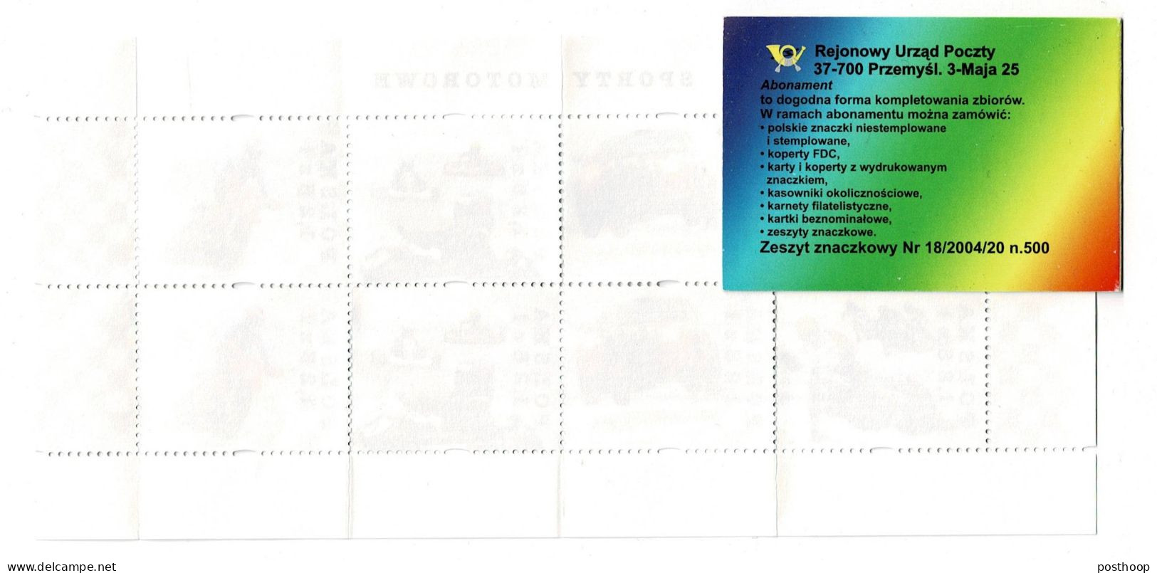 Privat Postzegelboekje Polen - Motos