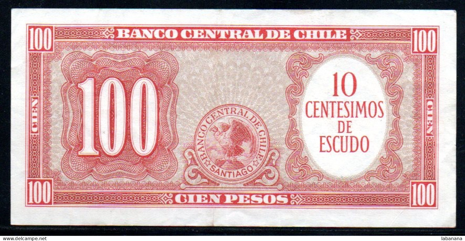 659-Chili 10c Sur 100 Pesos 1960/61 K34-101 - Cile