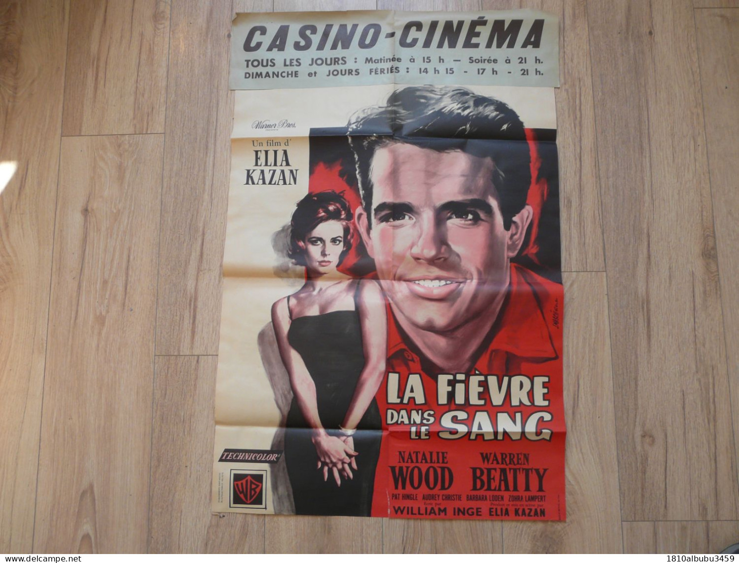 AFFICHE ANCIENNE ORIGINALE - LA FIEVRE DANS LE SANG (Film De Elia KAZAN) - Natalie WOOD - Warren BEATTY - Afiches