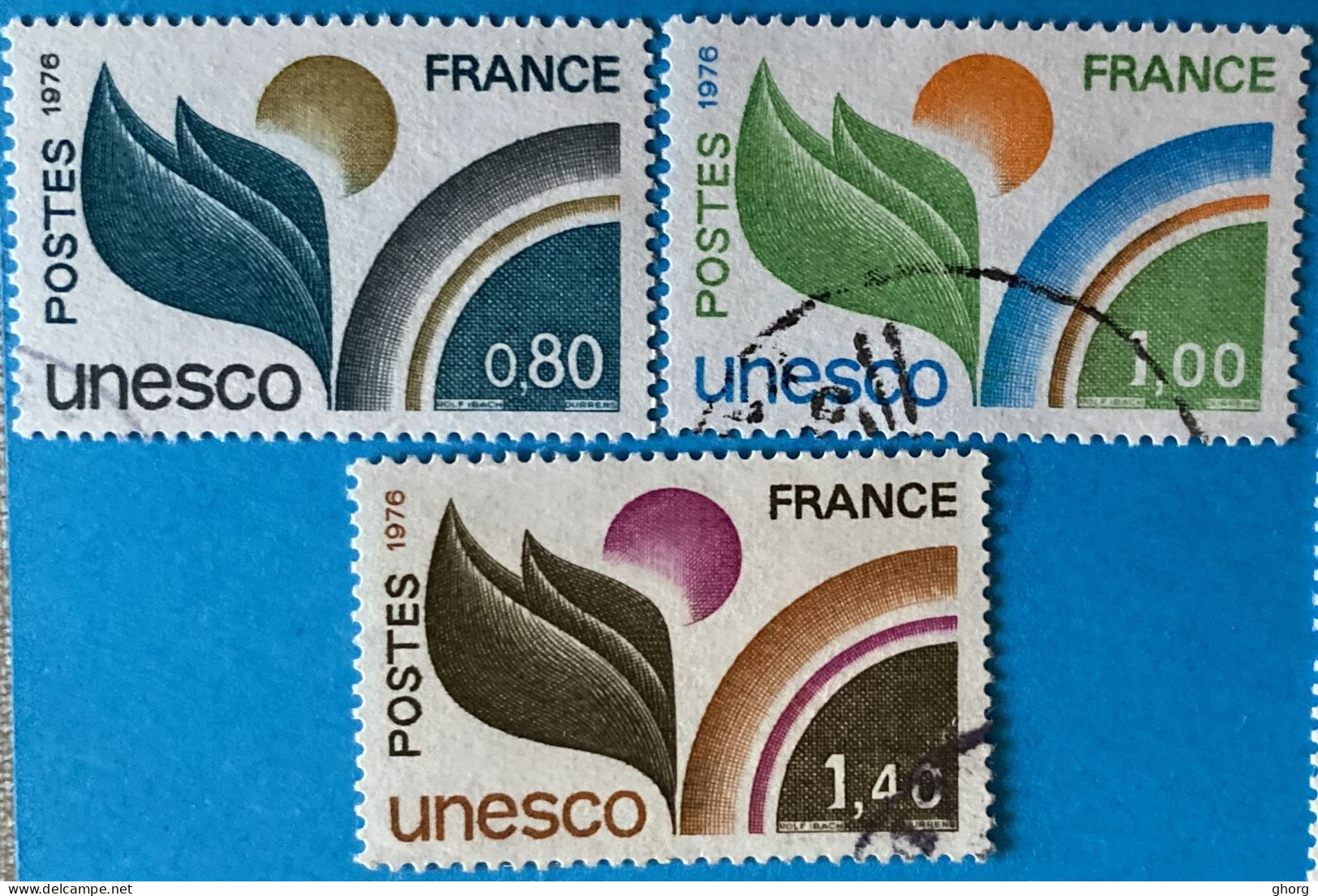 France 1976 : U.N.E.S.C.O. N° 50 à 52 Oblitéré - Usati