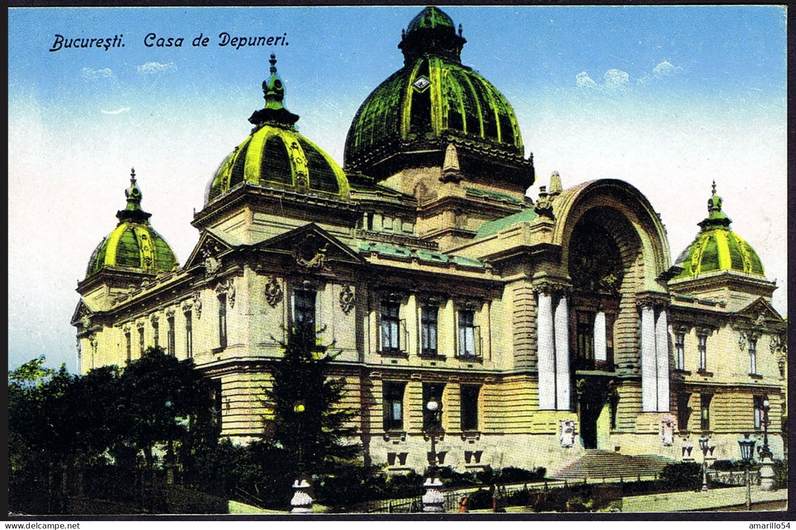 Postcard Romania Roumanie Rumänien - Bucuresti Bukarest Bucuresci - Casa De Depuneri Cca 1910 - Rumänien