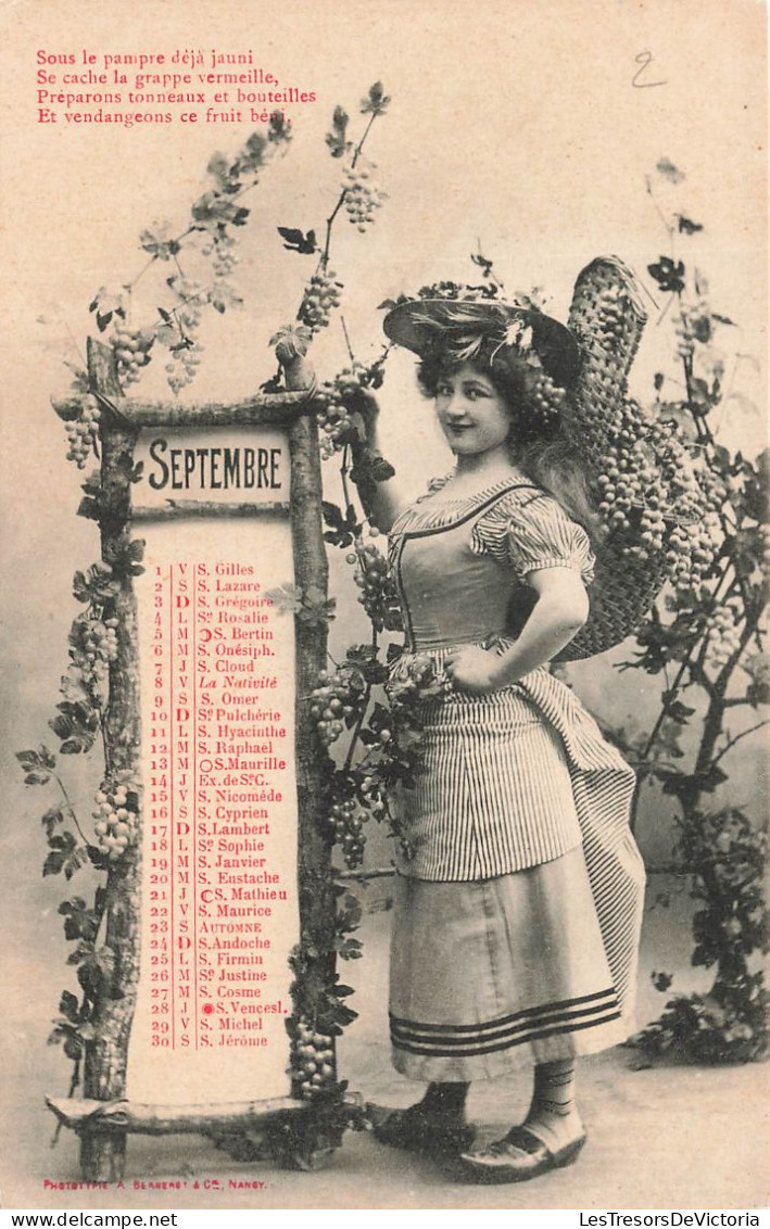 PRENOMS - Des Prénoms Du Mois De Septembre - Carte Postale Ancienne - Firstnames
