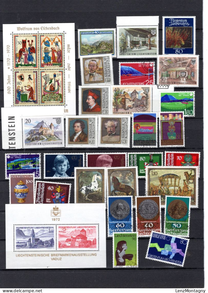 Liechtenstein, Petite Collection De Timbres, Neuf ** , Oblitéré, Kreuzer-Heller Sont Neuf * (charniére) ! Selon Scans - Lotes/Colecciones