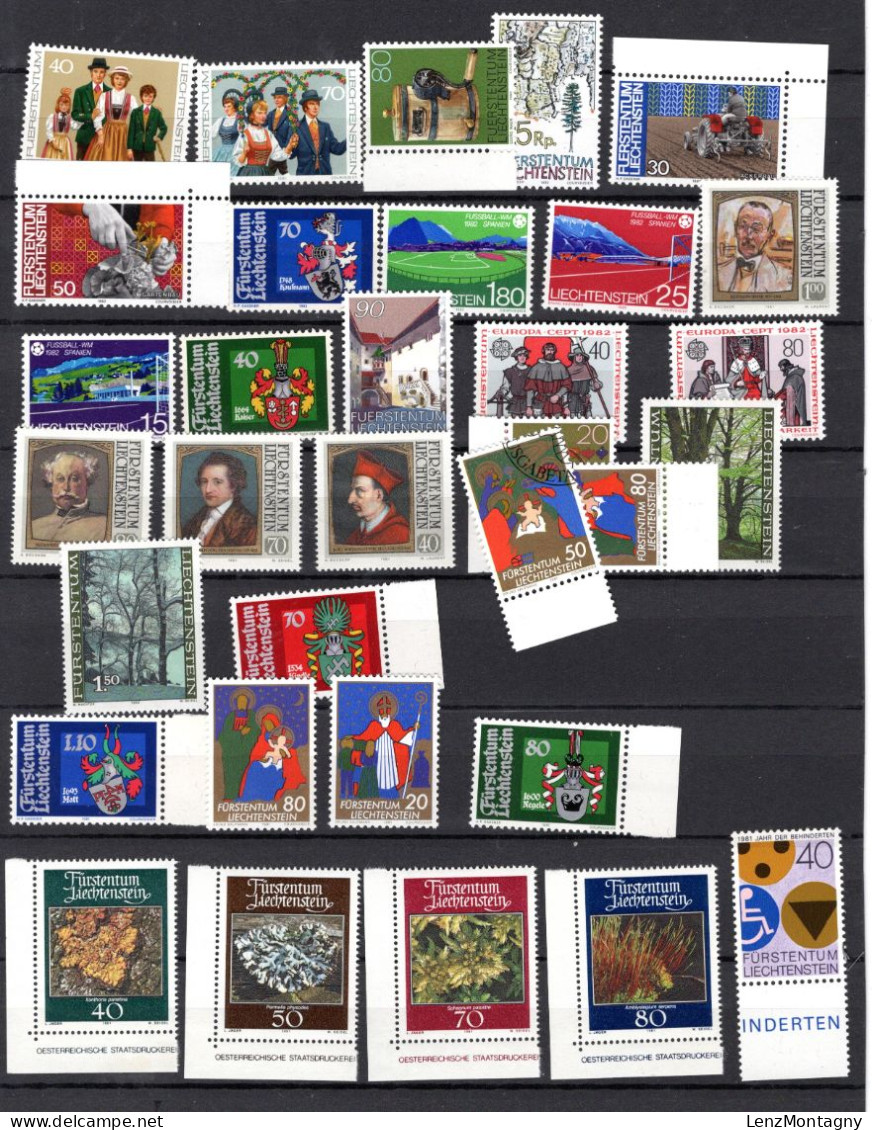 Liechtenstein, Petite collection de timbres, neuf ** , oblitéré, Kreuzer-Heller sont neuf * (charniére) ! selon scans