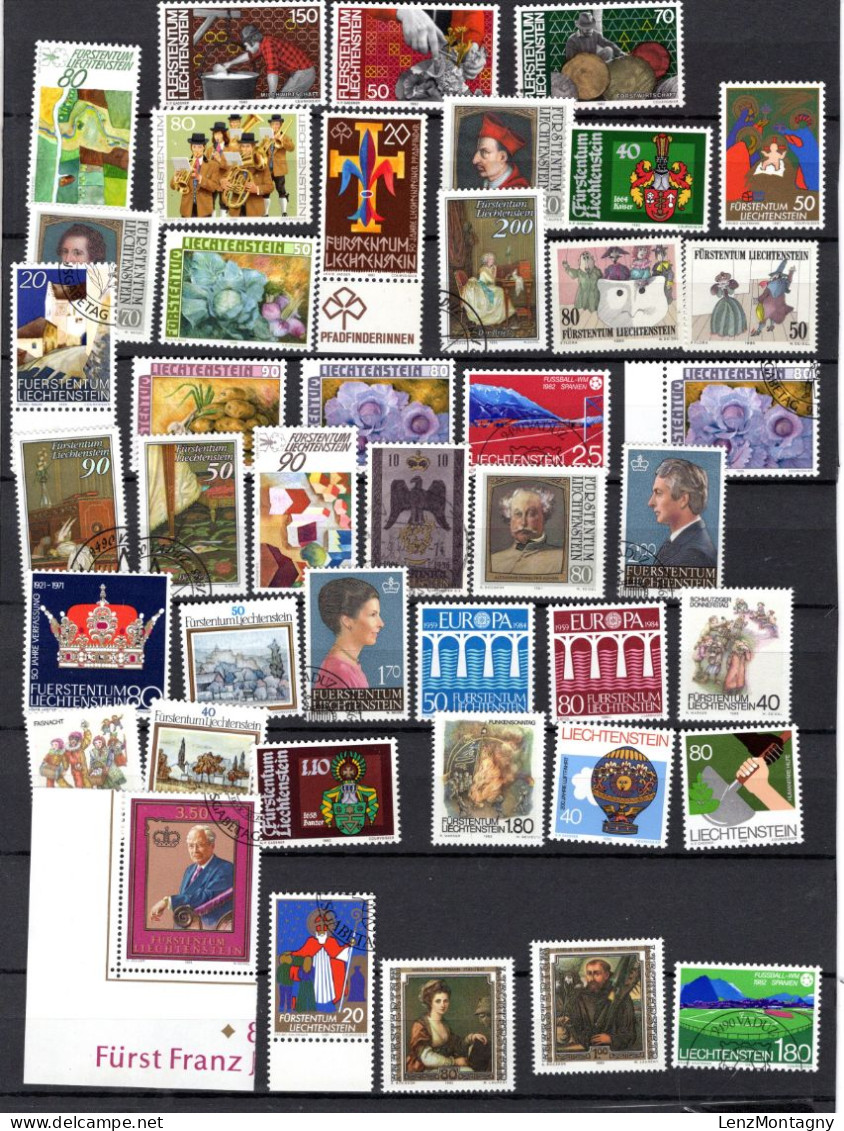 Liechtenstein, Petite collection de timbres, neuf ** , oblitéré, Kreuzer-Heller sont neuf * (charniére) ! selon scans