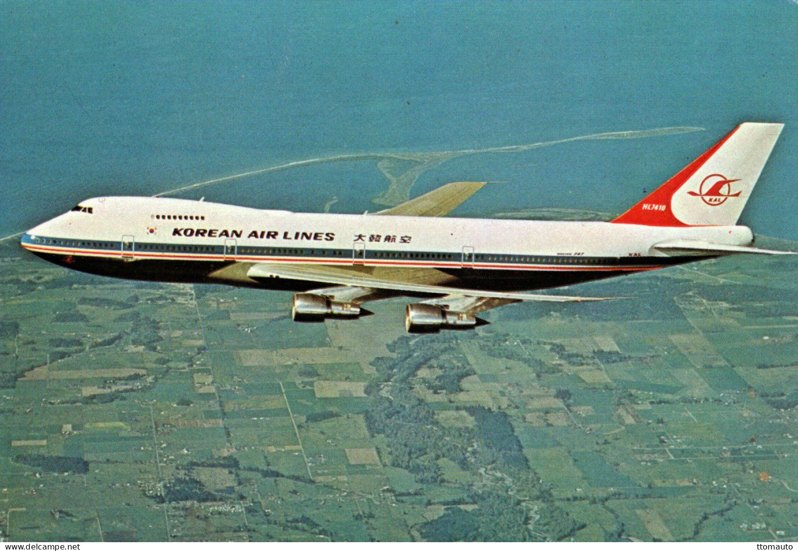 Boeing 747B Of Korean Air Lines  - CPM - 1946-....: Ere Moderne