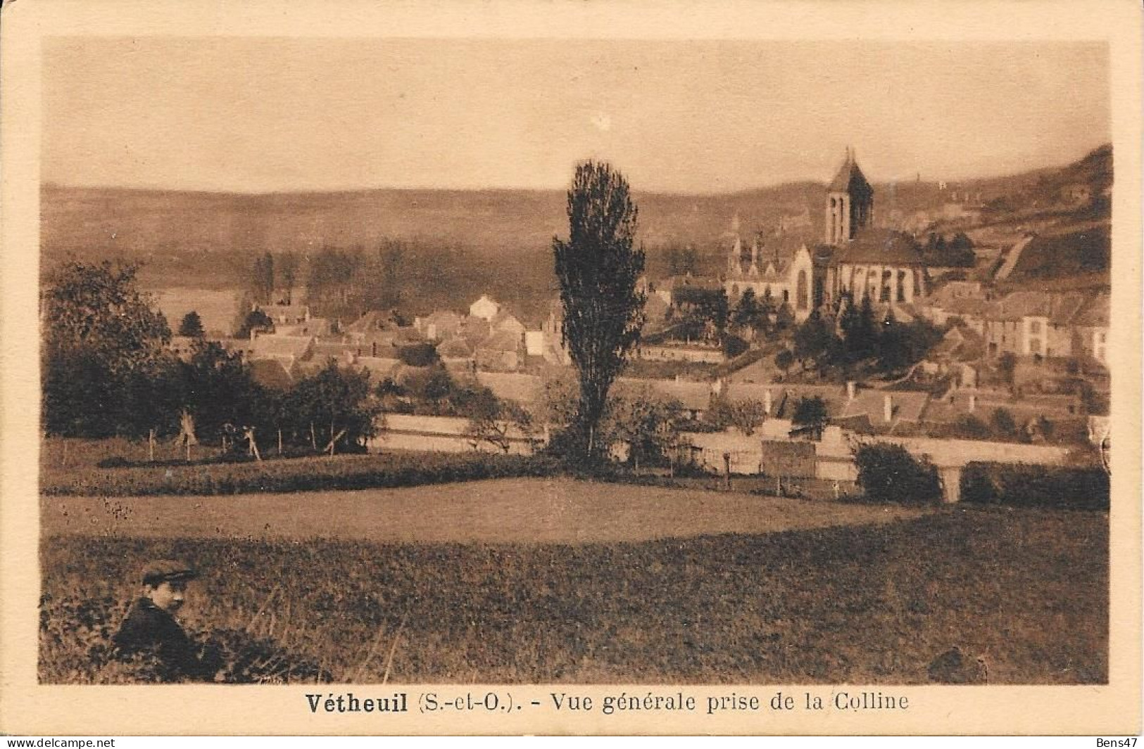 95 Vétheuil Vue Générale Prise De La Colline - Vetheuil