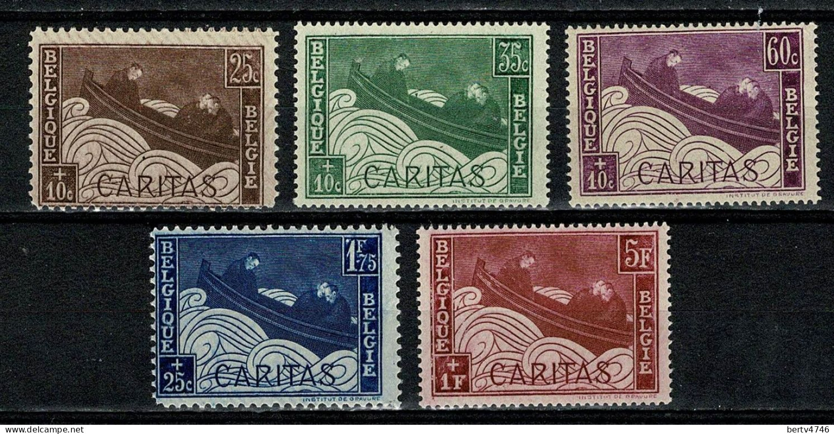 Belg. 1927 - 249/53**, MNH Bootje / Barquettes - Neufs