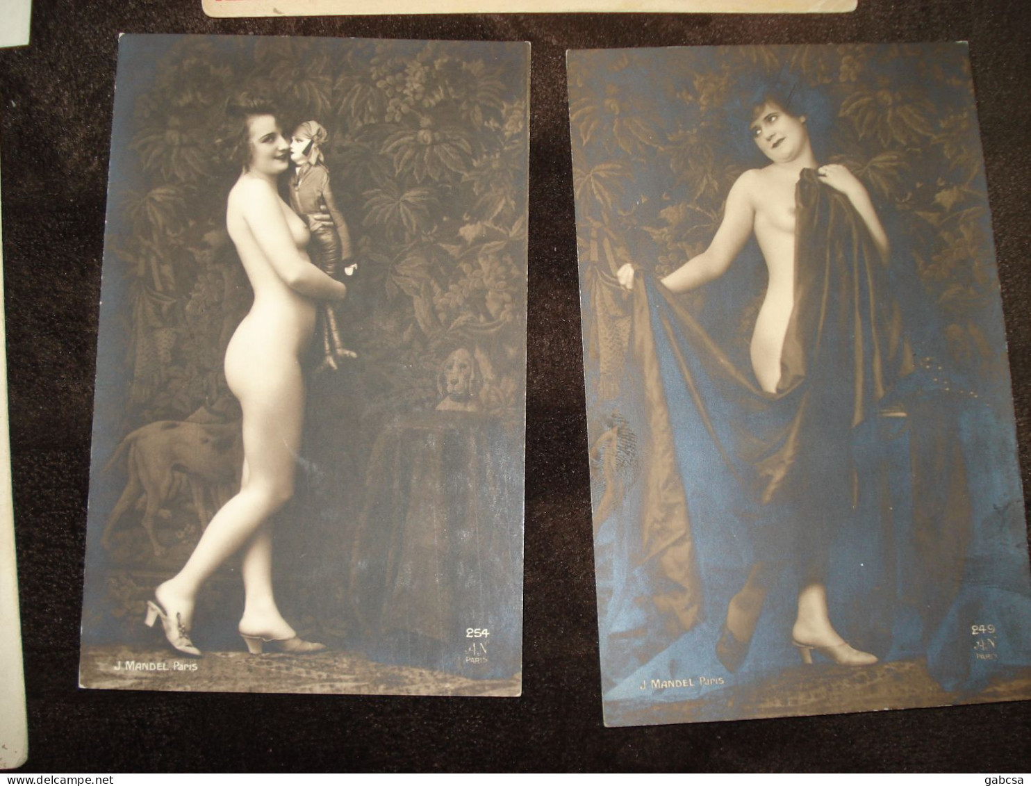 2 Pieces J. Mandel Paris Nude Lady /akt / Photocard Non PC! - Non Classés