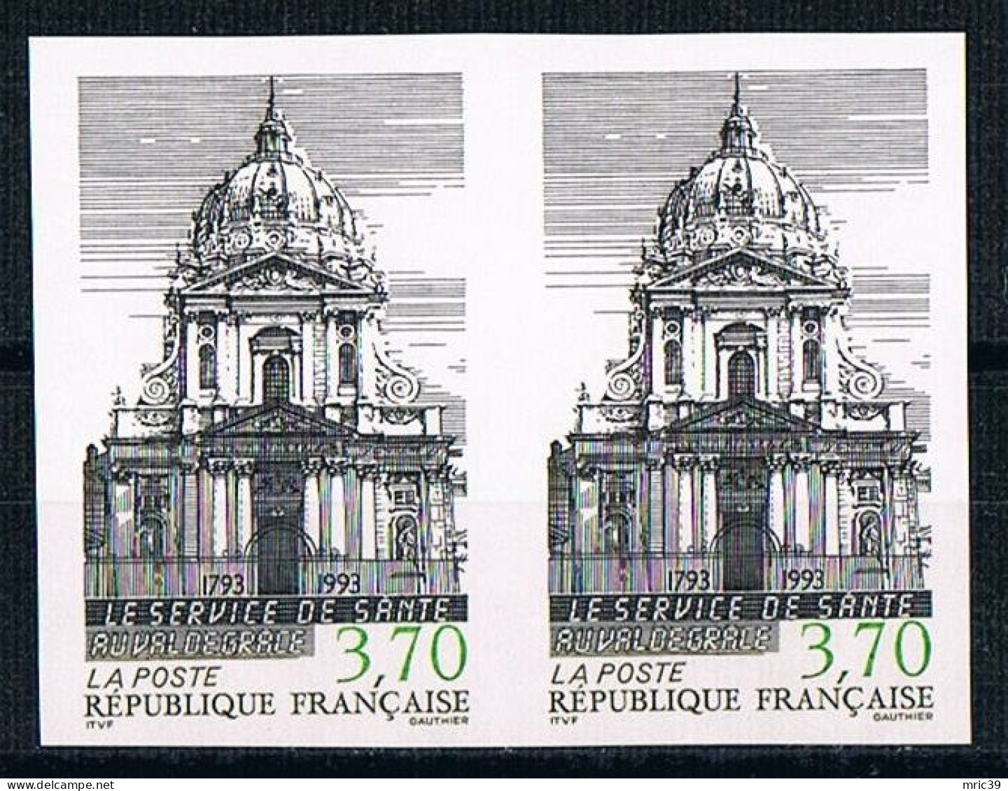 France 1993 N° 2830 Paire  Non Dentelé  IMP  Neuf MNH **  Service De Santé - 1991-2000