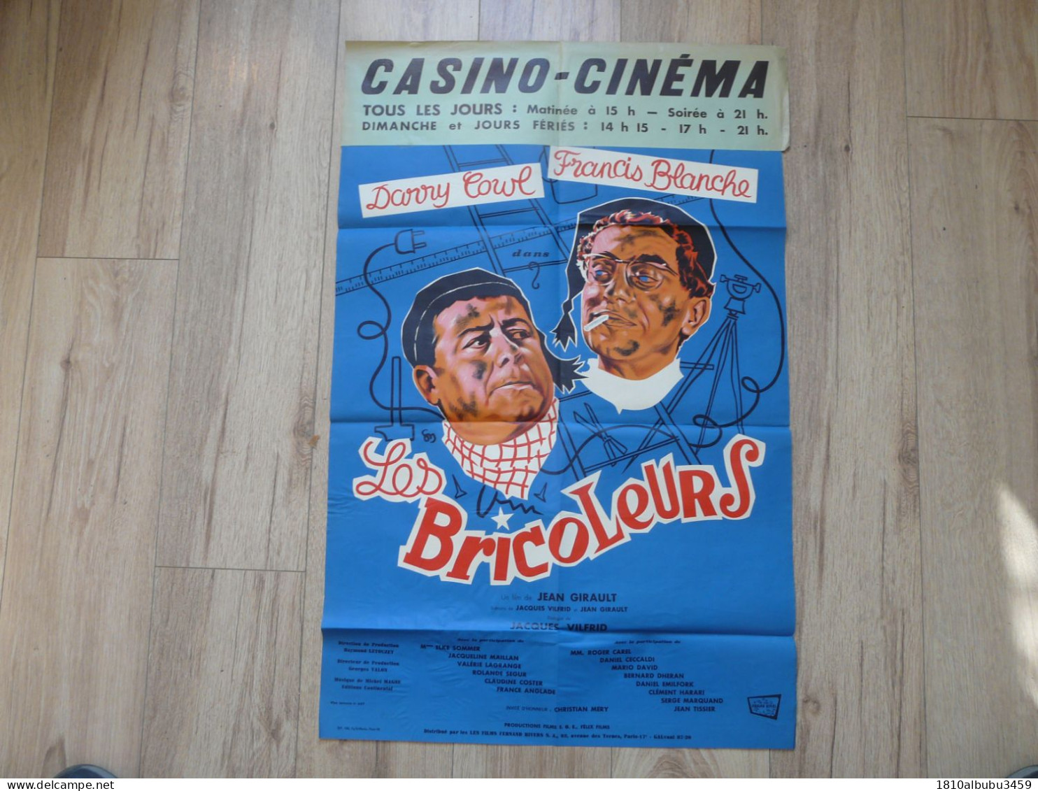 AFFICHE ANCIENNE ORIGINALE - LES BRICOLEURS - Darry COWL -Francis BLANCHE ( Film De Jean GIRAULT) - Manifesti