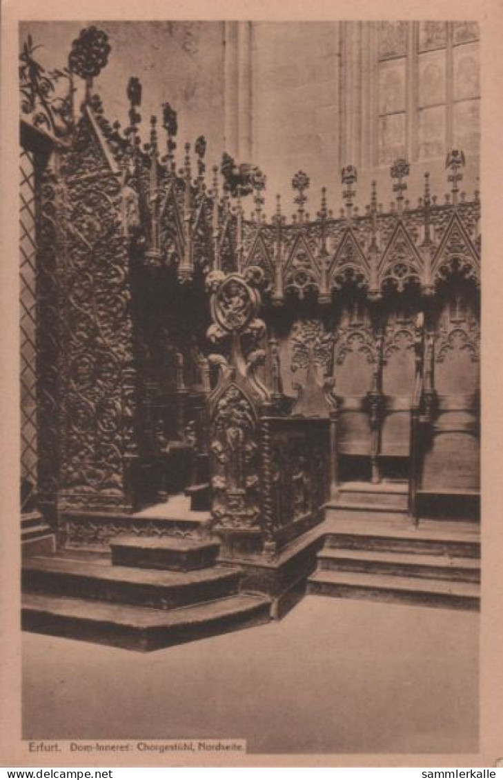 62942 - Erfurt - Dom-Inneres, Chorgestühl, Nordseite - 1920 - Erfurt