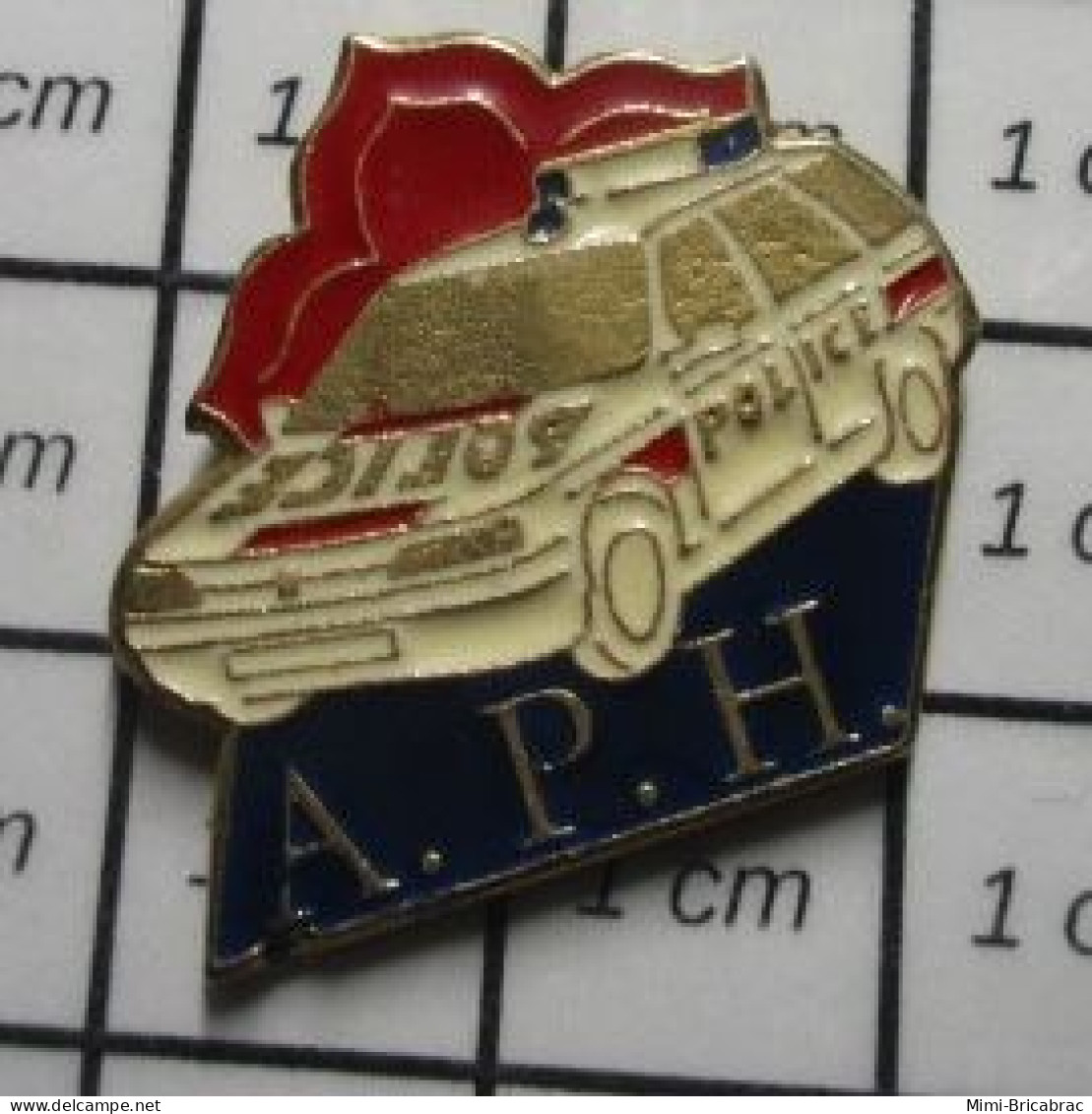 812D Pin's Pins / Beau Et Rare : POLICE / VOITURE BLANCHE APH - Politie