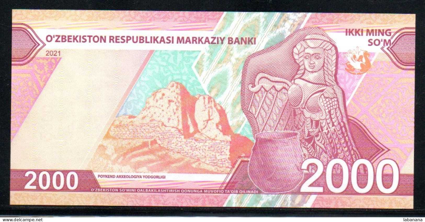 688-Ouzbekistan 2000 Sum 2021 CZ000 Neuf/unc - Ouzbékistan