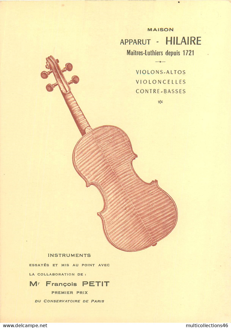 110424 - CARTE Pub MIRECOURT Maison APPARUT HILAIRE Violon Atelier Lutherie Reproduction Stradivarius Amati - Mirecourt