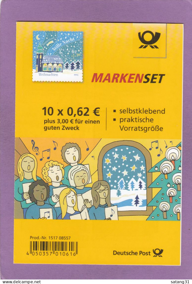 MARKENHEFTCHEN NR 102 "BONN,WEINACHTEN,STILLE NACHT,ERSTVERWENDUNG 2.11.15" GESTEMPELT. - 2011-2020