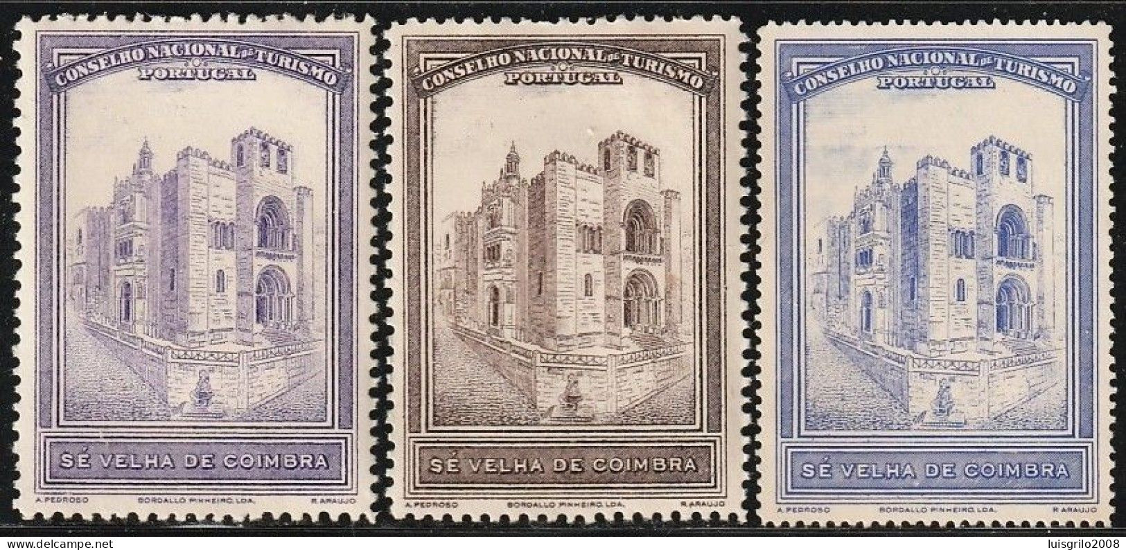 Vignettes/ Vinhetas, Portugal - 1930, Conselho Nacional De Turismo. Sé Velha, Coimbra -||- MNG, Sans Gomme - Ortsausgaben