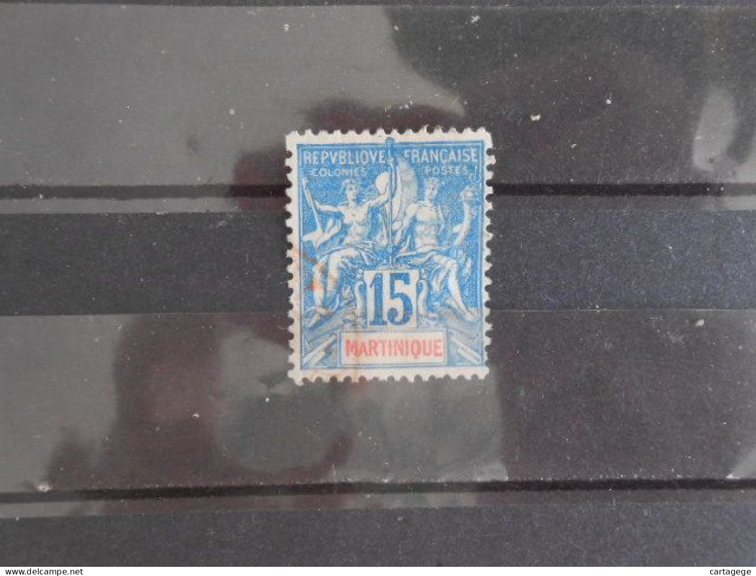 MARTINIQUE YT 36 - TYPE DUBOIS 15c. Bleu - Used Stamps