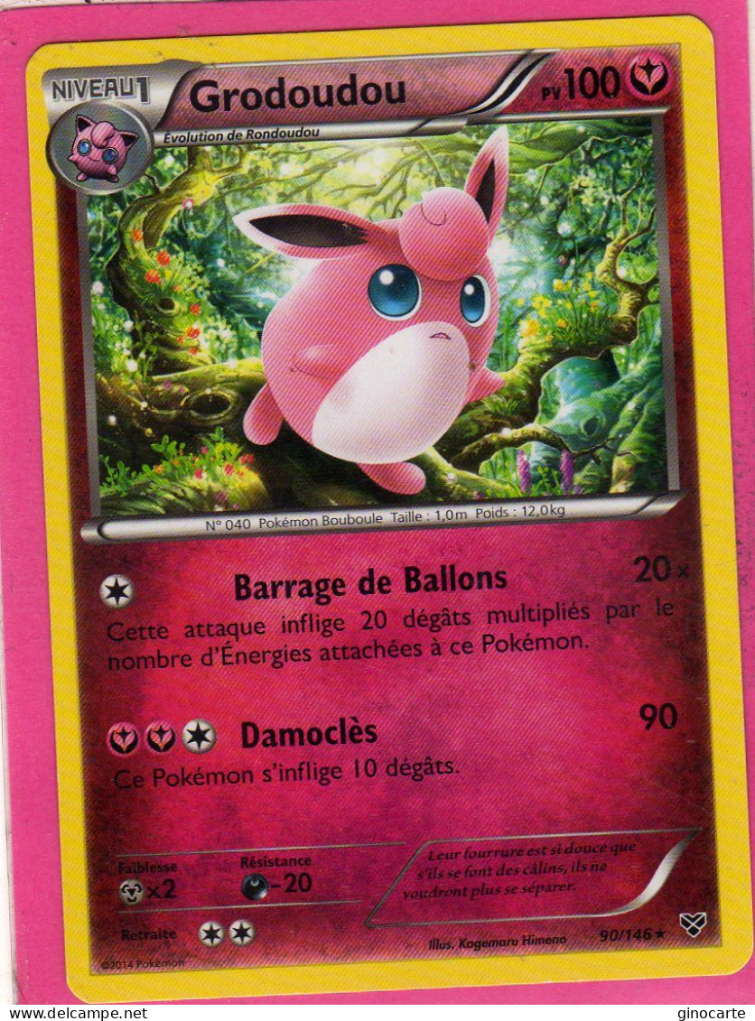 Carte Pokemon Francaise 2014 Xy Xy 90/146 Grodoudou 100pv Neuve - XY