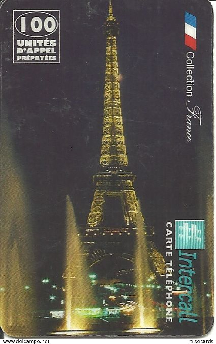 France: Prepaid Intercall - Paris, Tour Eifel By Night - Other & Unclassified