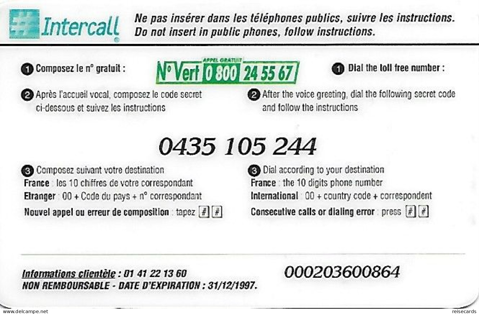 France: Prepaid Intercall - Paris, Tour Eifel By Night - Other & Unclassified