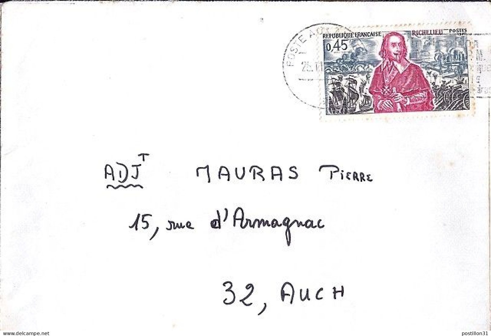 FRANCE N° 1655 S/L. DE POSTE AUX ARMEES/26.11.70  - Briefe U. Dokumente