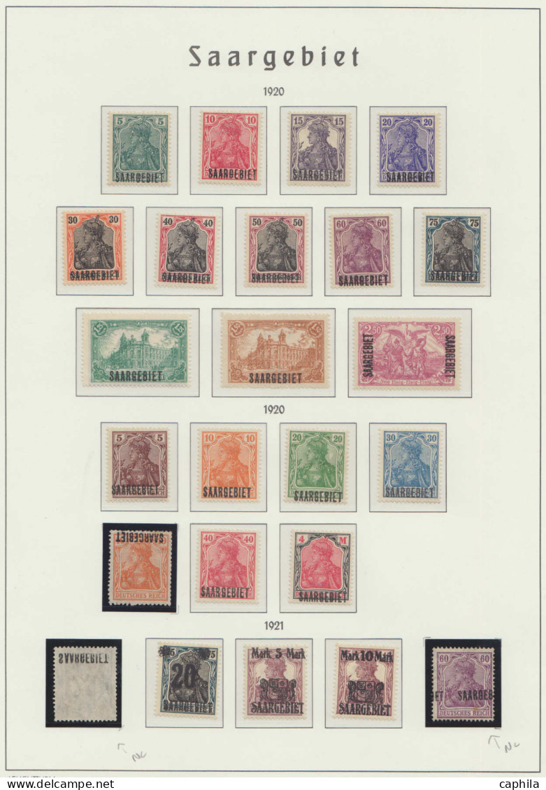 - SARRE, 1920/1959, XX, X, En Album Leuchtturm - Cote : 5300  - Lots & Serien