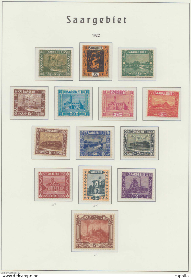 - SARRE, 1920/1959, XX, X, En Album Leuchtturm - Cote : 5300  - Collections, Lots & Séries