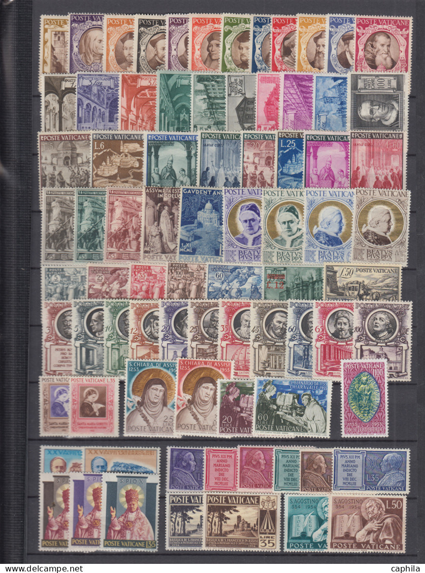 - VATICAN, 1929/2000, XX, X, N°26/1219 + PA 1/95 + BF 1/22 (sauf 17A) + EX + T + CP 1/15 - Collections