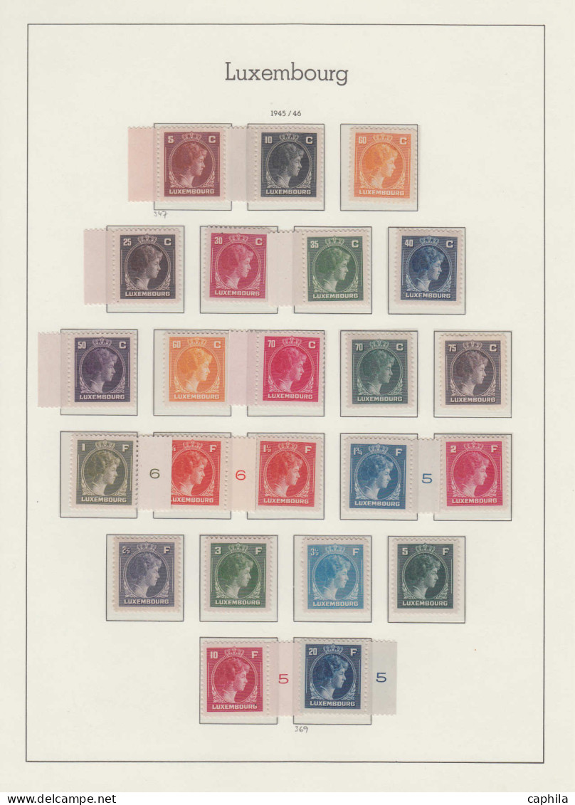 - LUXEMBOURG, 1944/1984, XX, N° 334/1066 + Pa 7/21 + BF 4/13 Complet, En Album Leuchtturm - Cote : 3000  - Collezioni