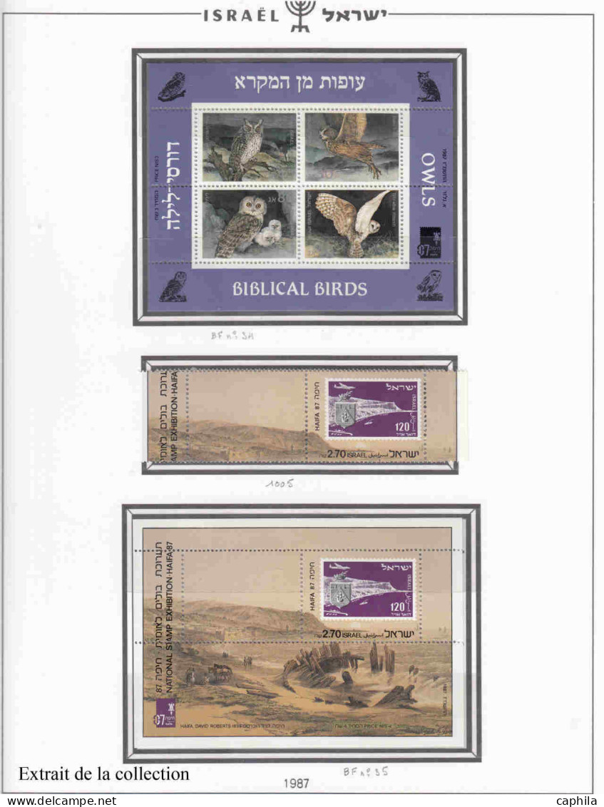 - ISRAEL, 1952/2007, XX, n° 54/1891 (57+72/5*) + Pa + BF + S + D, en 6 volumes Scheps - Cote : 9760 