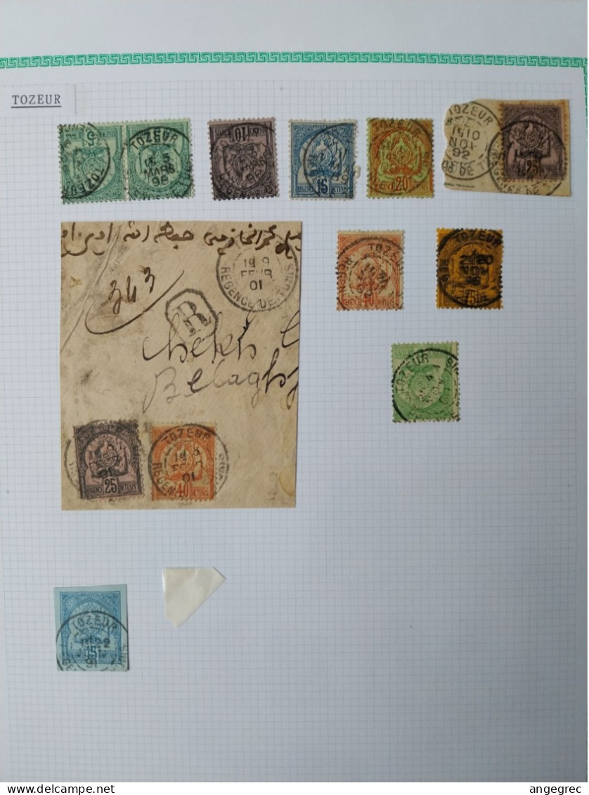 Tunisie Lot Oblitération  Choisies  de  Tozeur  Dont Fragment    Voir Scan - Used Stamps