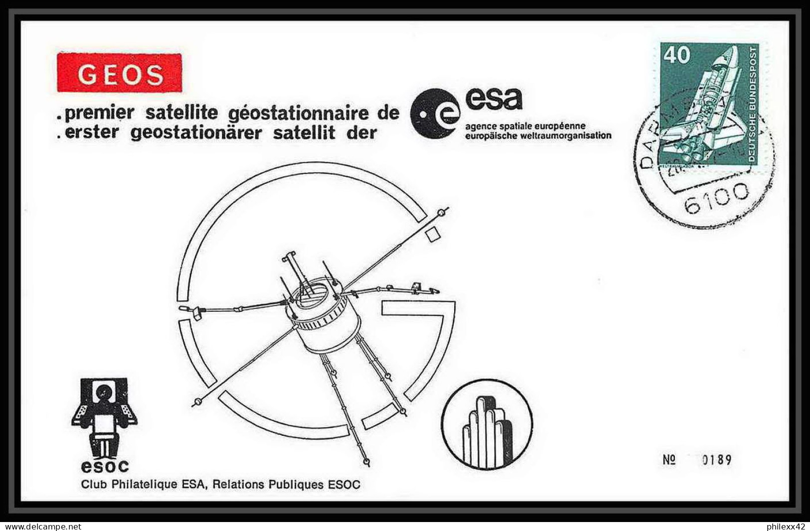 7878/ Espace (space Raumfahrt) Lettre (cover Briefe) 20/4/1977 Satellite Geos Esa Allemagne (germany Bund) - Africa