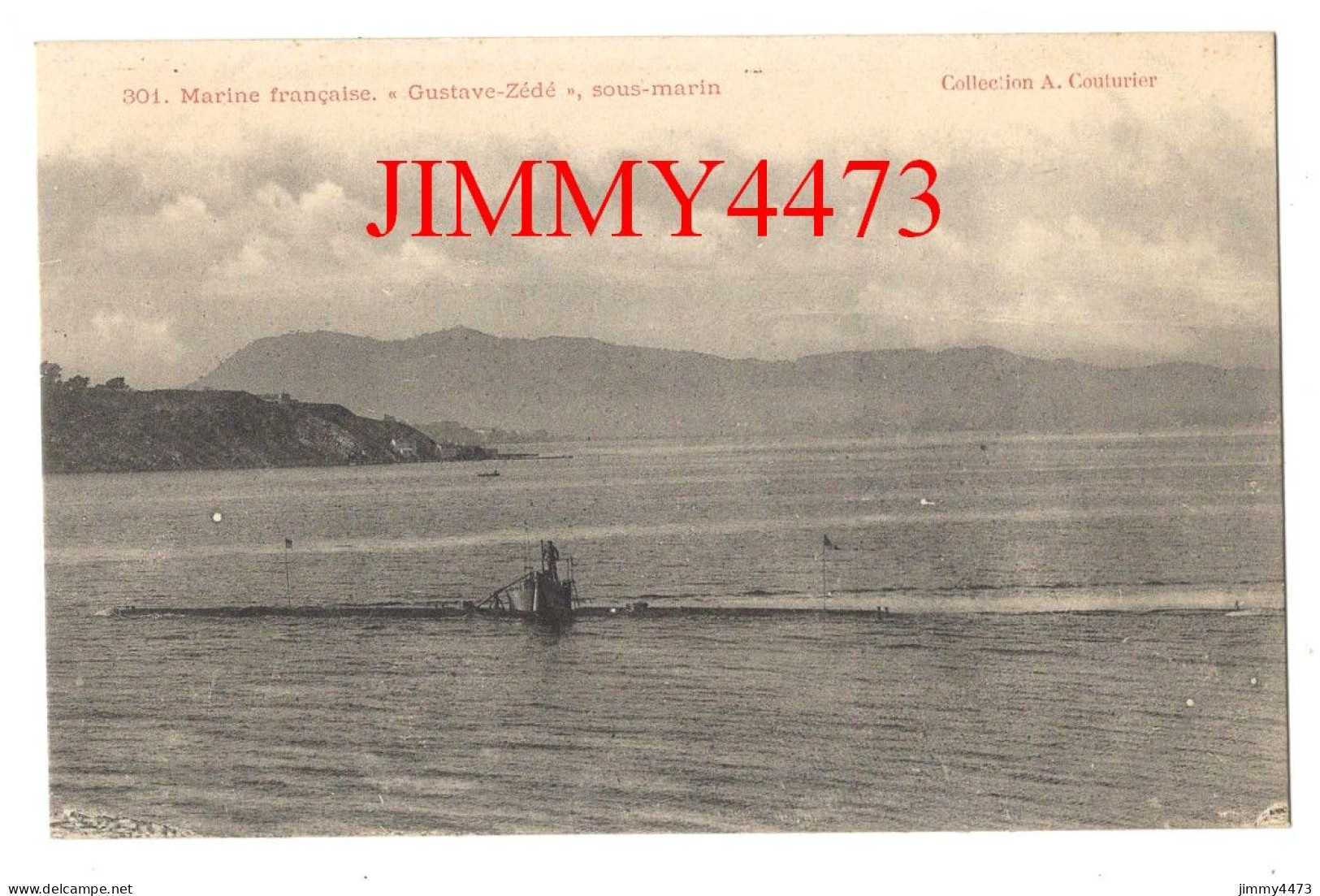 CPA - " Gustave-Zédé - Sous-Marin Marine Française - N° 301 - Coll. A. Couturier - Submarines