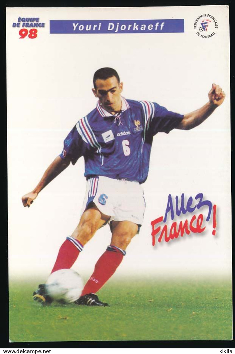 CPSM / CPM 10.5 X 15  Sport Football YOURI DJORKAEFF Equipe De France 1998 Club Inter De Milan - Calcio